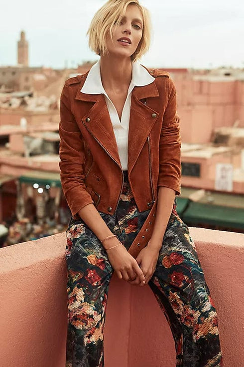 Simone Floral Knit Pants - Monet